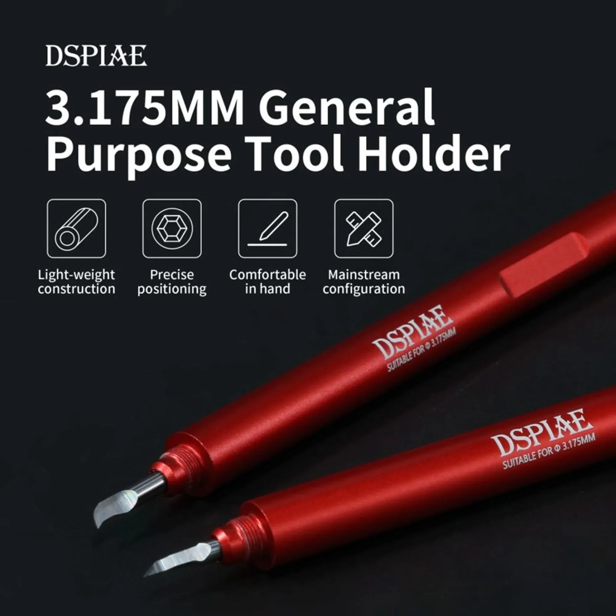 DSPIAE AT-EH Faca compatível SHANK DIÂMETRO, 3.175mm, (excluindo lâminas)