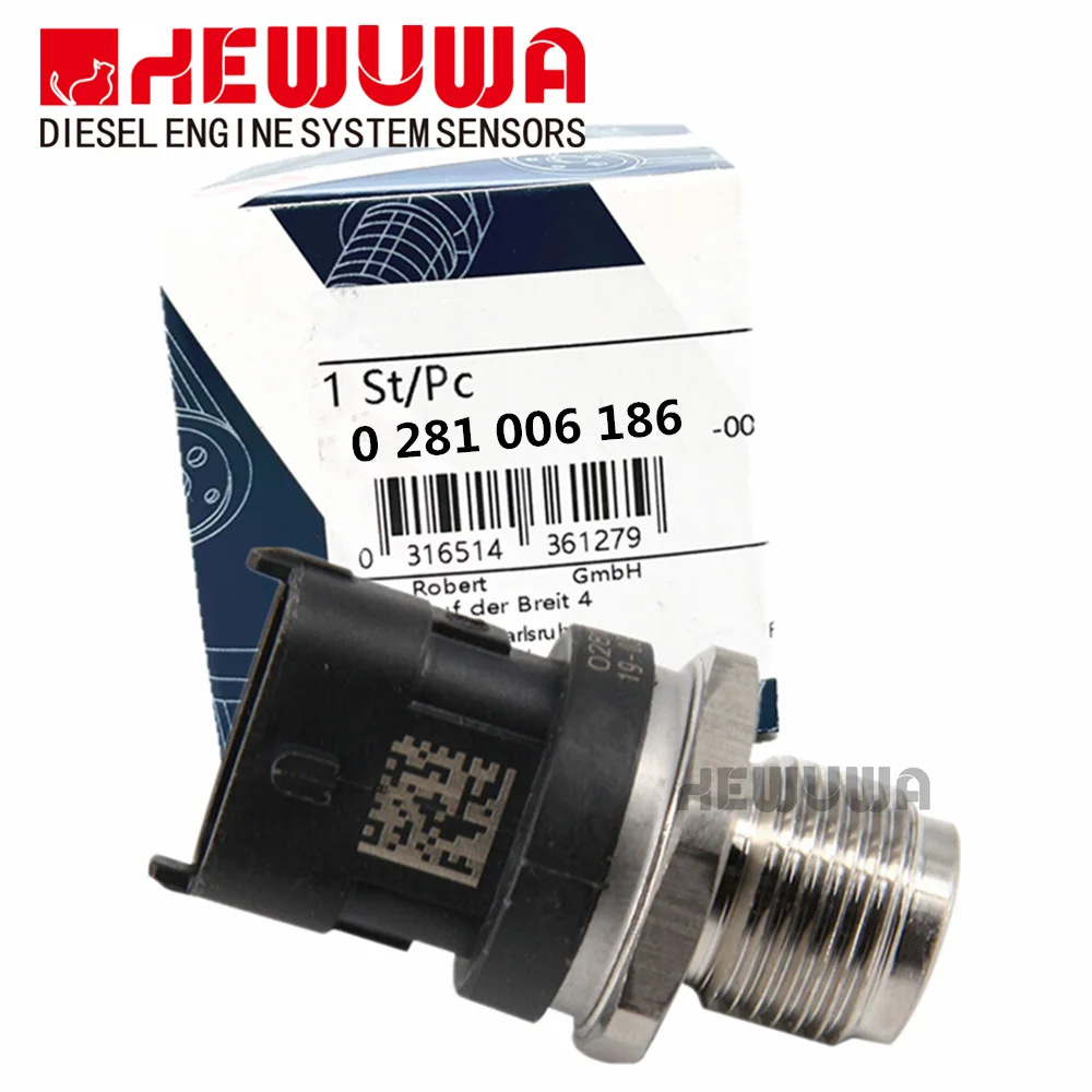 

0281006186 Fuel Pressure Sensor Common Rail Pressure Sensor For Dodge Cummins ISF ISLe QSL ISDe DAF Iveco