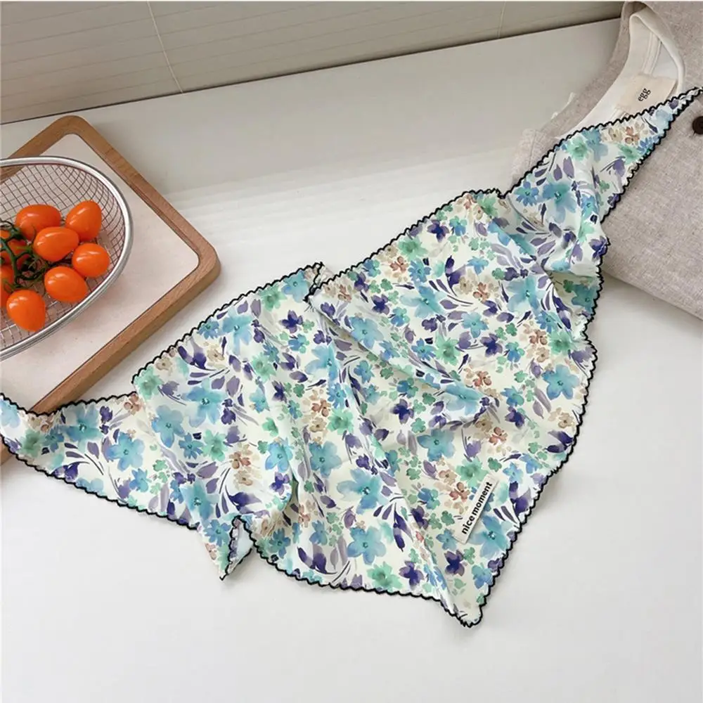 Thin Triangle Hair Scarf Headband Polka Dot Striped Scarf Flower Printed Head Scarf DIY Hair Ties INS StylBandanas Hair Ribbon