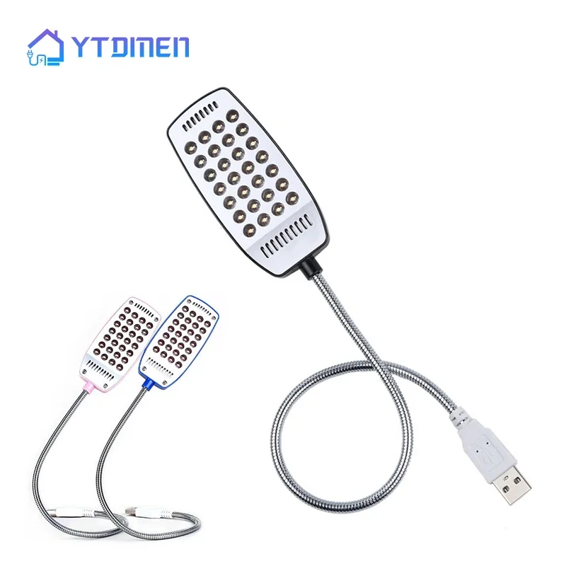 28 LED Book Lamp Portable USB Reading Night Lamp White Color Table Desk Lamp For Laptop Power Bank Notebook PC Computer