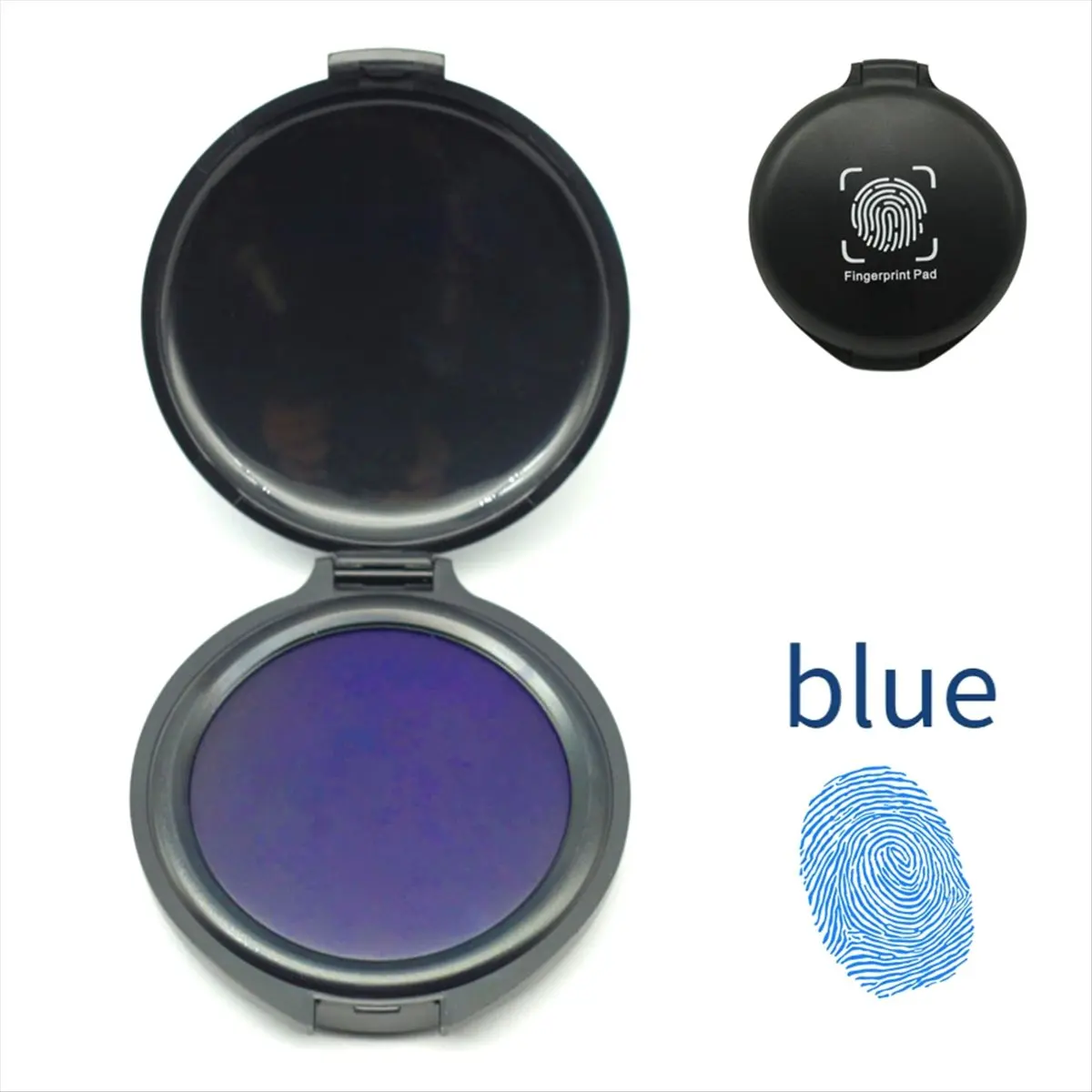 New Arrival Fingerprint Ink Pad No-Wash Quick-Drying Portable Quick-Drying Ink Pad - Blue