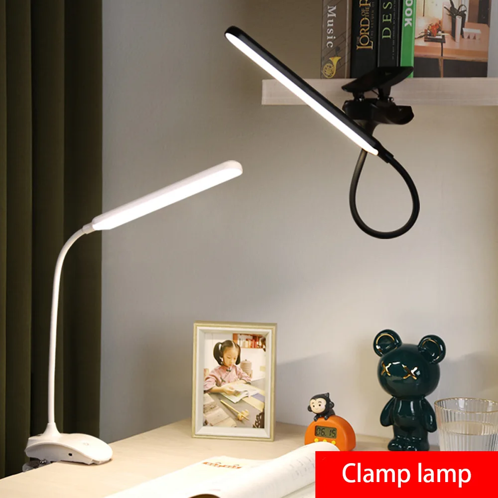 

Clip lamp led reading eye protection small desk lamp student desk rechargeable desk lamp dormitory bedside lamp