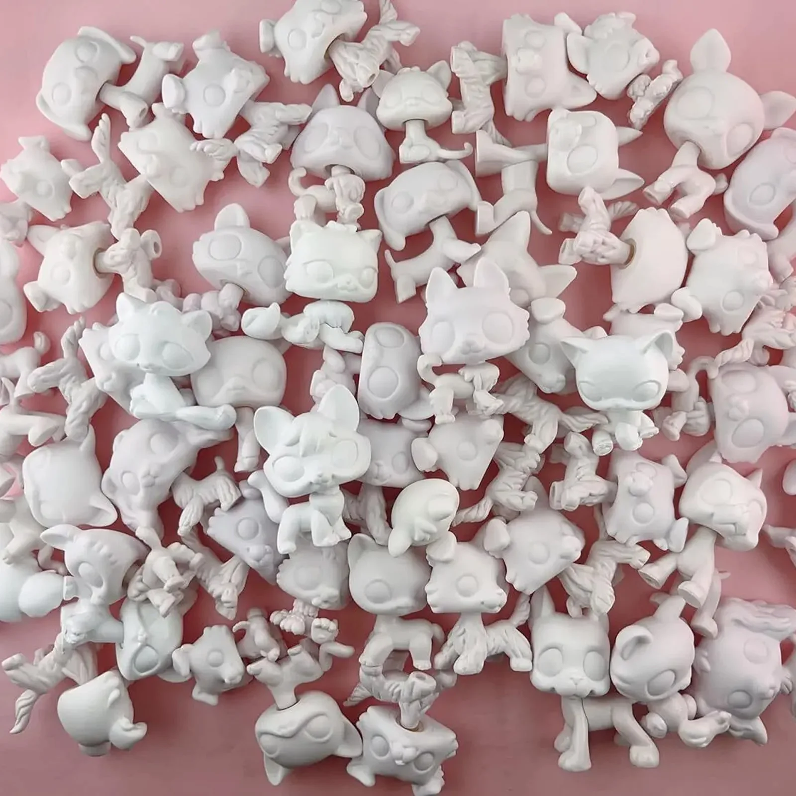 

Custom White Bases Random 6pcs ooak White Molds for DIY Your Own Pet