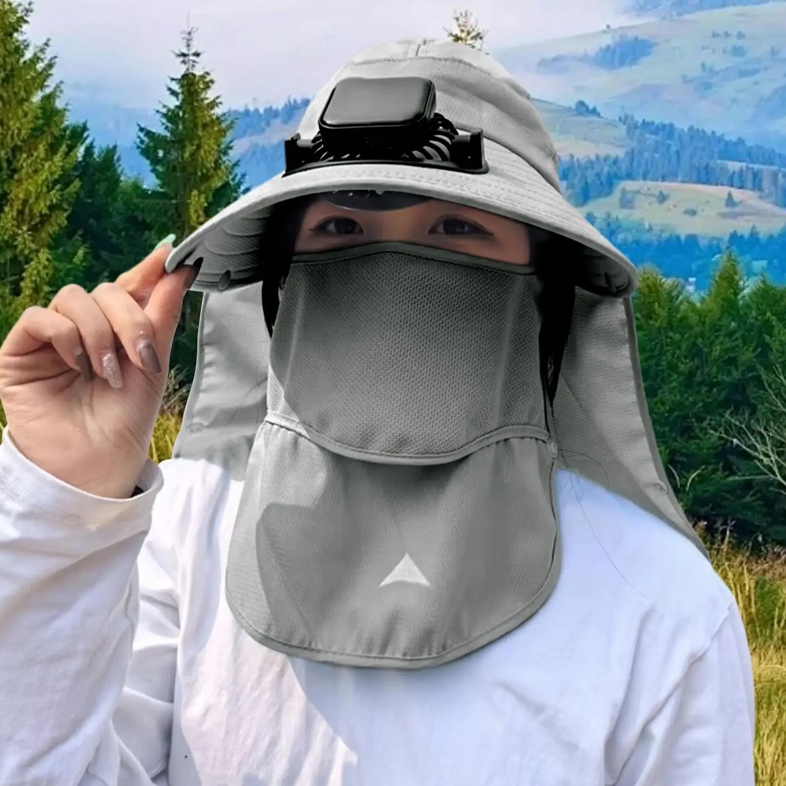 

Solar Fan Hat Outdoor Hiking Camping Fishing Hat Portable Wearable Protection Cap With Cooling Function For Men Women Outdoor