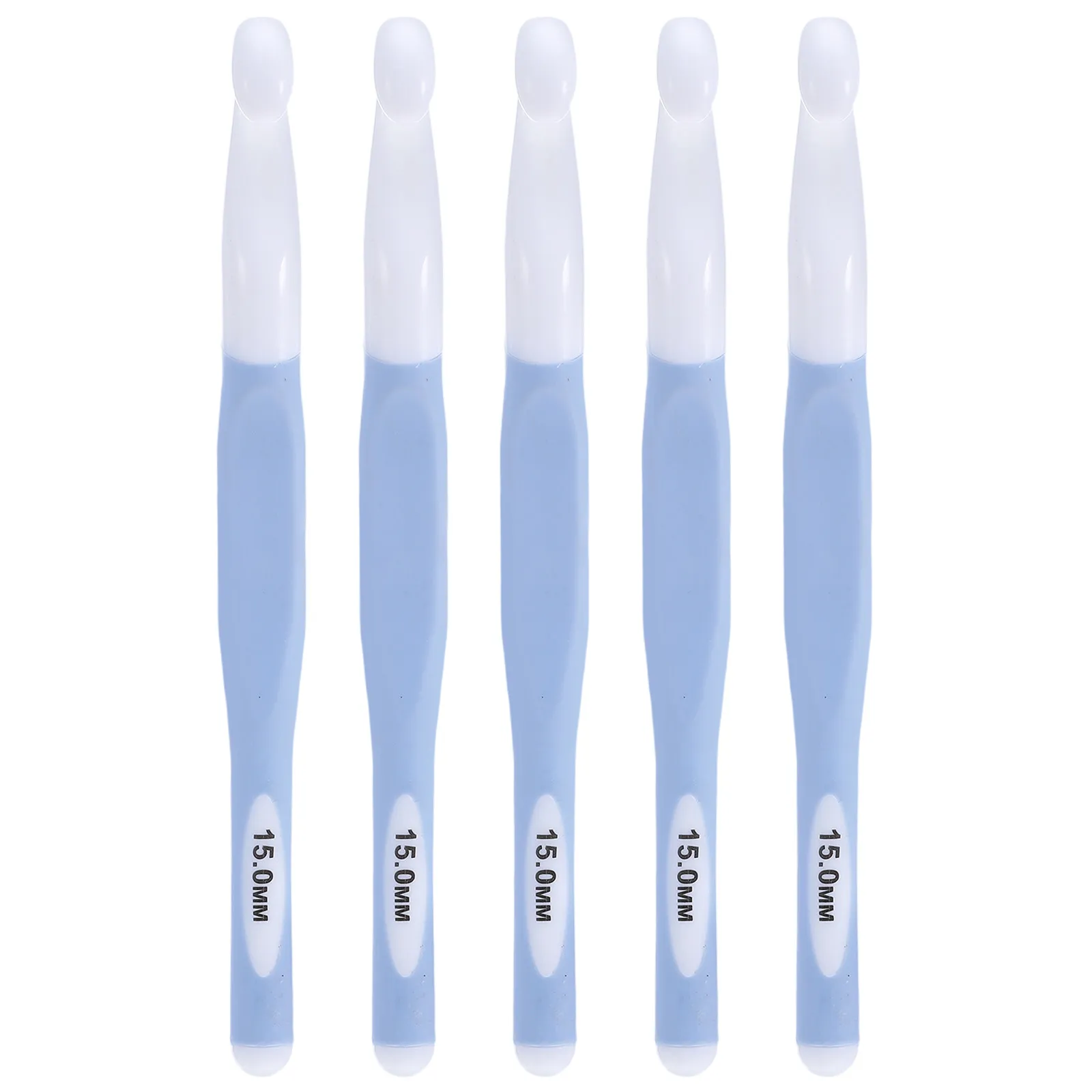 5pcs Crochet Hooks Large Jumbo Hook Knitting Needles Ergonomic Soft Grip Chunky Yarn Tools For Shawls Rugs Arthritis Beginners
