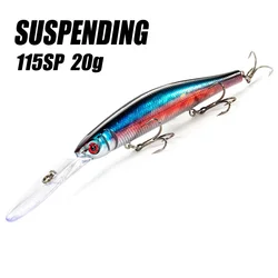 Crankbait Fishing Lures 115mm 20g Suspending Minnow Long Lip Minnow Diving Swimbait  Jerkbait Long Cast Artificial Hard Bait