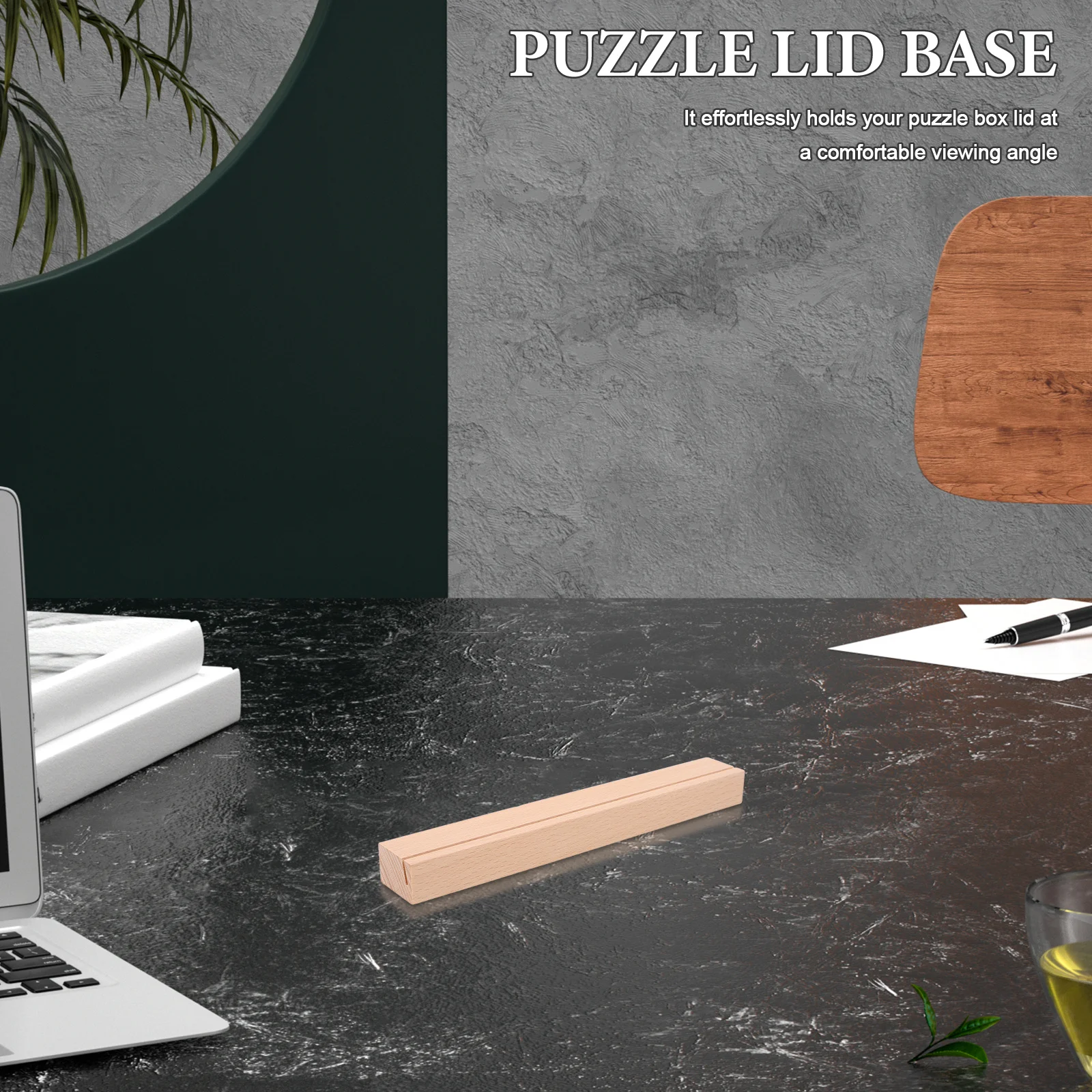 Soporte de Madera para Caja de Rompecabezas - Profundidad de Ranura de 1.2 cm, Ancho de 2 mm, Soporte para Accesorios de Rompecabezas, Exhibición de Imágenes para Adultos y Niños