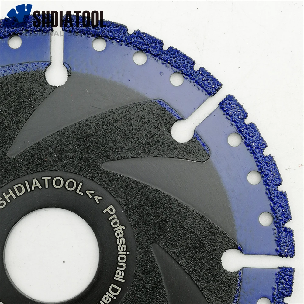 SHDIATOOL 5pcs Dia115mm Diamond Saw Blade Demolition Cutting Disc For Aluminum Steel Plastic PVC Stone Tile 4.5inch Disc Cutter
