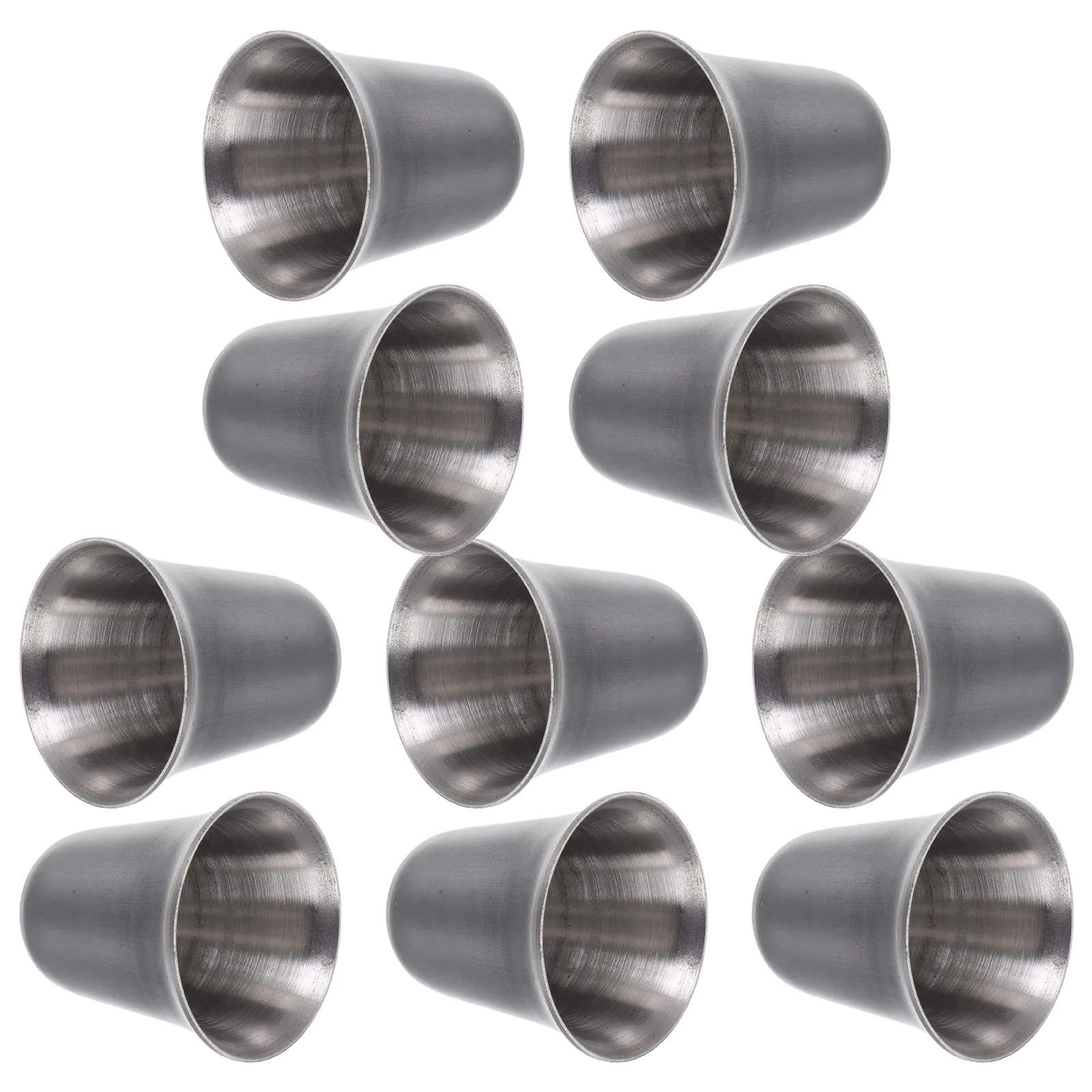 

10pcs Tableware Stainless Steel Religious Communions Cups Stackable Church Supplies Religious Ceremonies Glass Cups Metal