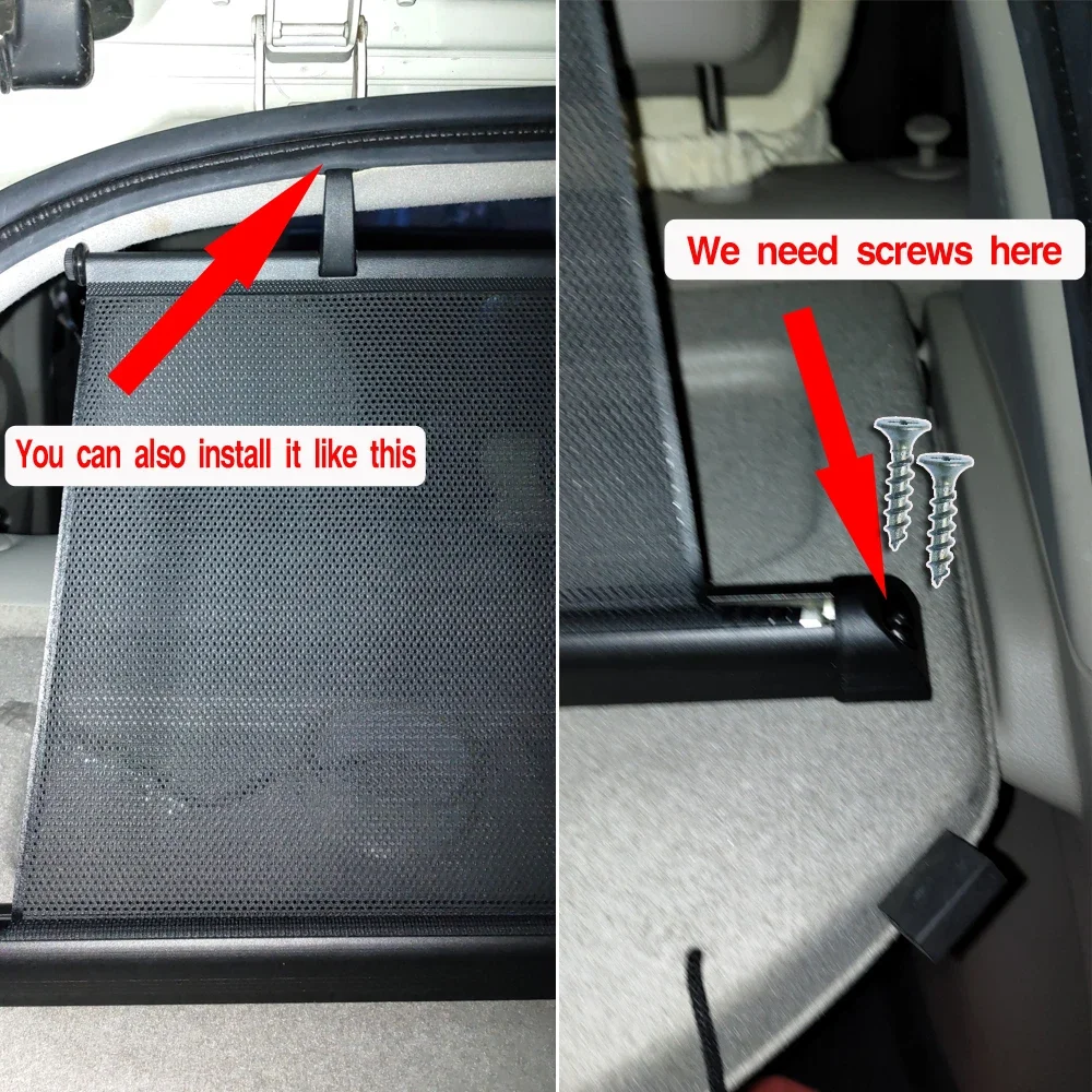 Retractable Automobile Mesh Rear Window Sunshade Sun-proof Rear Window Curtain UV Protection Cover Film Sun Shade Summer