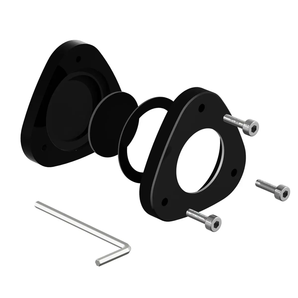 B21B Acrylic Magnetic Holder Case for Protective Cover Car Bike Motorcycle Tracker Locator for Air Tag Black