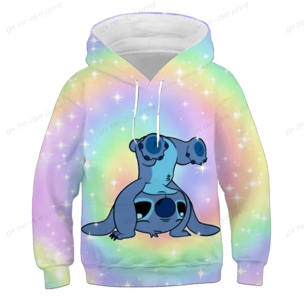 New Funny Stitch Hoodie Men's And Women's Children's Animation Sweatshirt Cool 3d Printed Pullover Boys And Girls Fashion