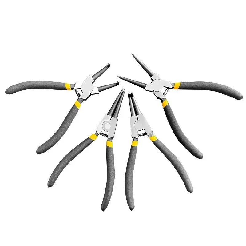 1 Piece 6”quot Circlip And Snap Ring Pliers Internal External Straight Curved Retain Snap Ring Pliers