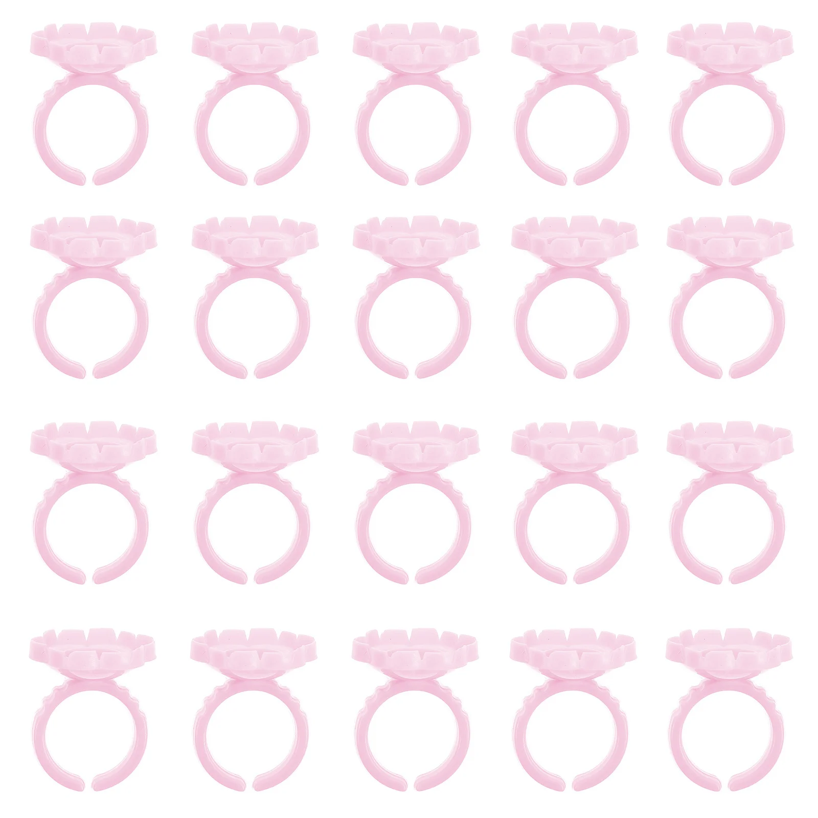 

100Pcs Lash Glue Cup Flower Shape Eyelash Glue Holder Easy Use for Eyelash Extensions Lash Extension Beauty Salon Supplies