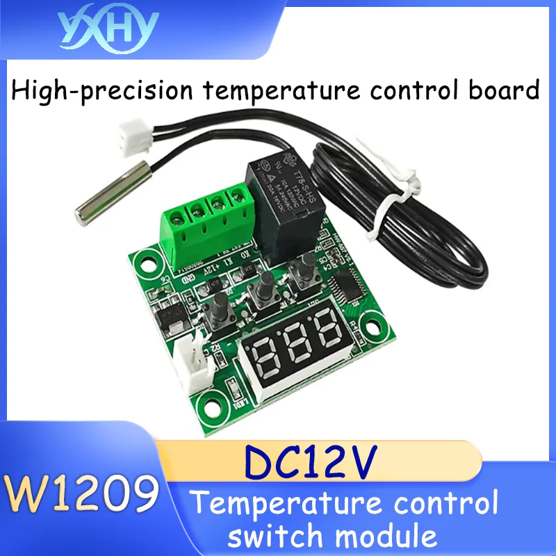 1pcs W1209 Digital Thermostat DC12V High-Precision Temperature Control Board Miniature Refrigeration and Heating Temperature Con