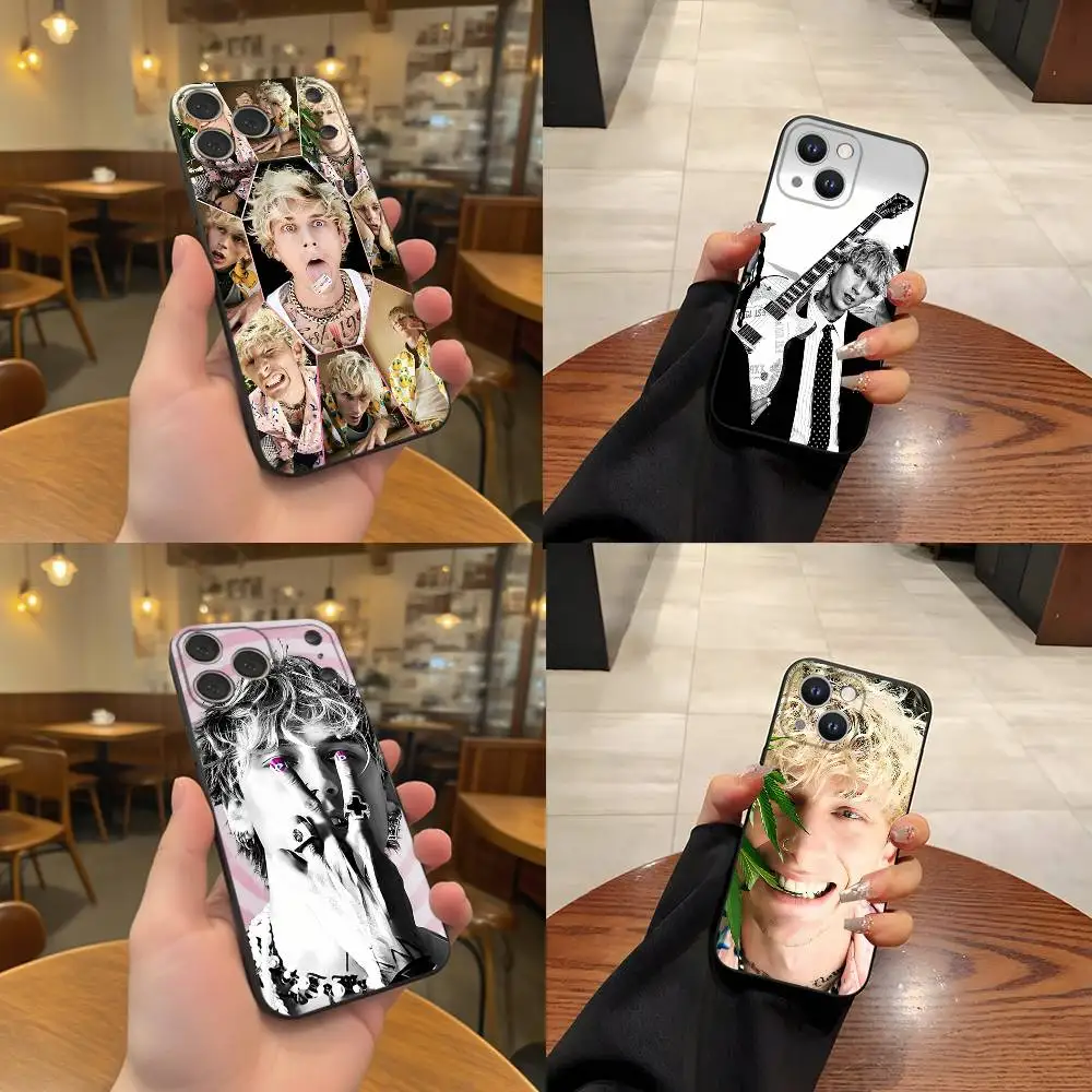 

M-MGK Kelly singer Black Soft Cover Phone Case For iPhone 17,16,15,14,13,12,11,Pro,Max,Plus