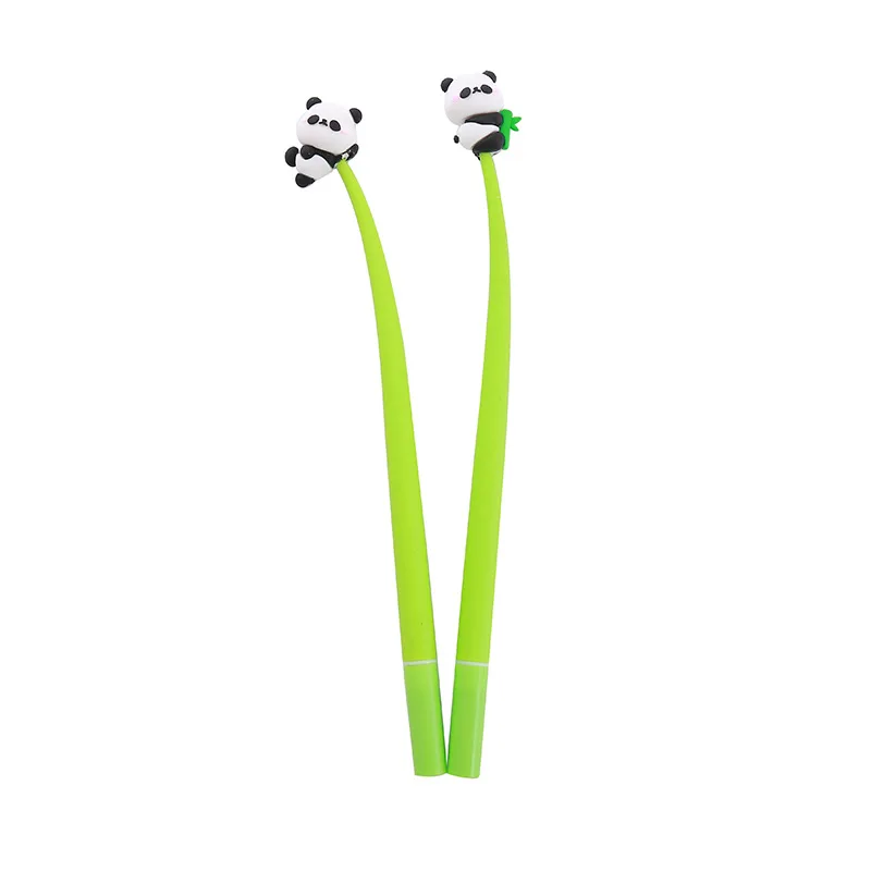 36PCS Panda Shake Music Neutral Pen Creative Soft Glue Water Pen Small Fresh Stationery Student Writing Tools Office Signature P