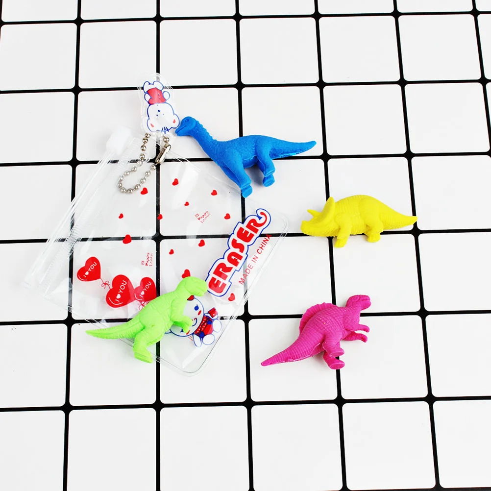 

4Pcs Dinosaur Erasers Cartoon Novelty School Supplies Classroom Rewards Perfect Gift for Students Kids Dinosaur Erasers