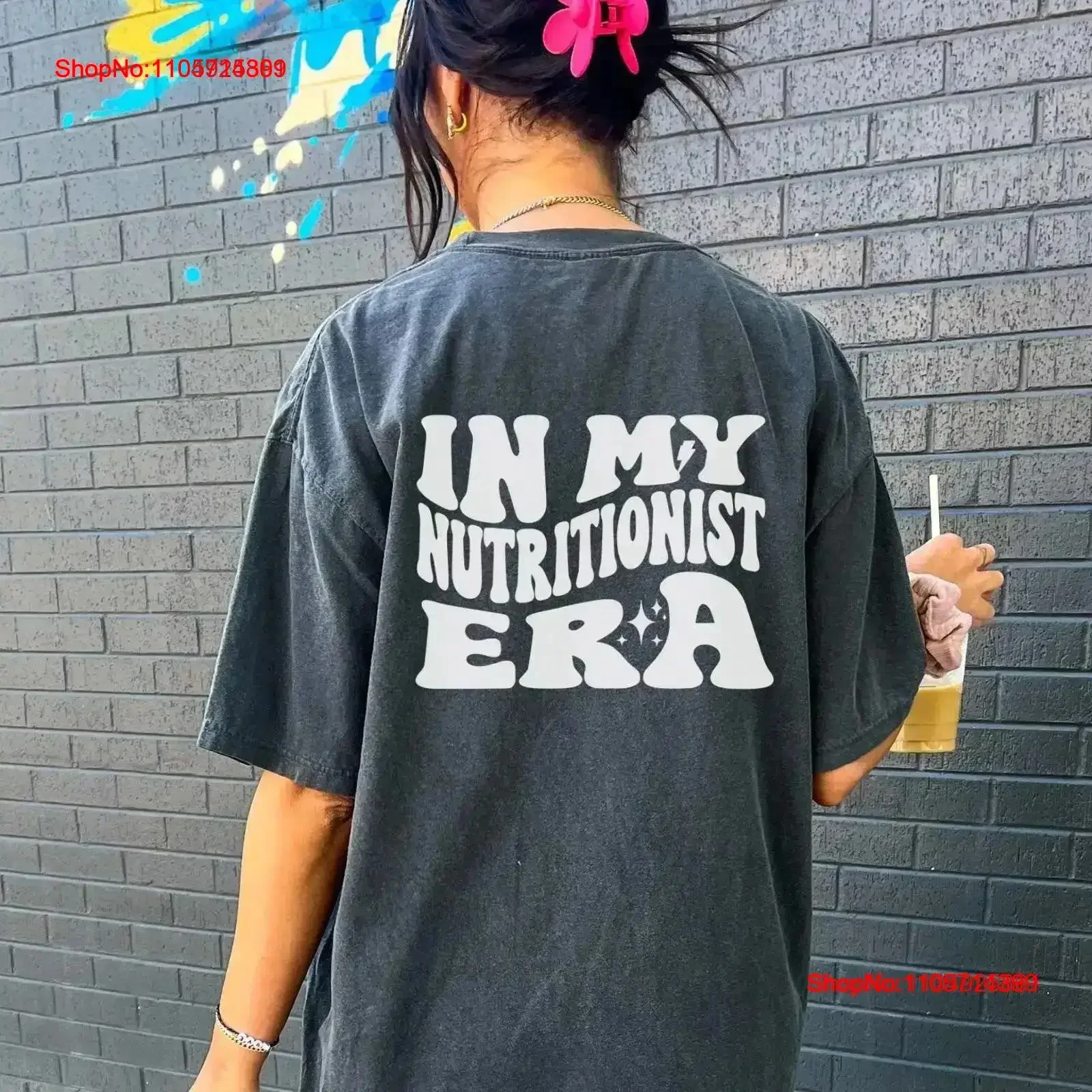 In My Nutritionist Era T Shirt Dietitian Registered Health Professional RDN Grad Wellness vintage Washed Top For Everyday Wear