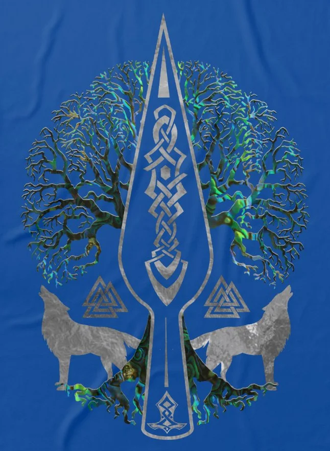 Gungnir - Spear of Odin and Tree of Life Printed Premium T-Shirt. Summer Cotton Short Sleeve O-Neck Mens T Shirt New S-3XL image 6