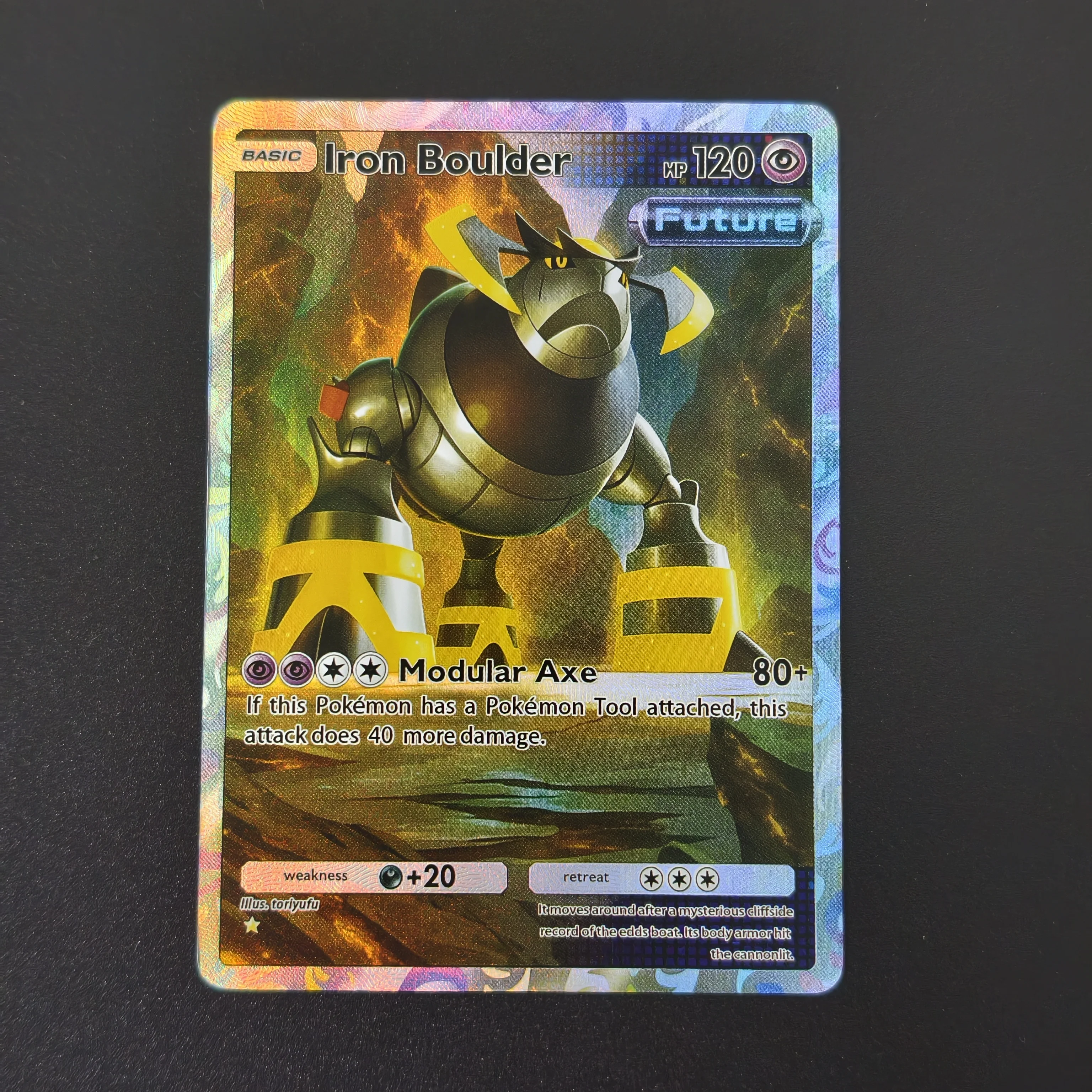 6PCS DIY Pokemon Collectible Card PTCG Pocket Cards Miraidon EX Iron Bundle EX Iron Valiant Iron Boulder Full Art Rare Holo Card view 3