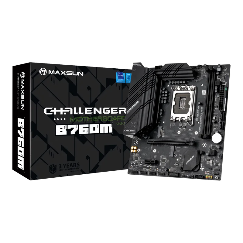 Maxsun-B760M D4 Motherboard, LGA 1700 Suporte, Intel Core i3, i5, i7, i9, Dual Channel, Memória DDR4, Desktop Gaming