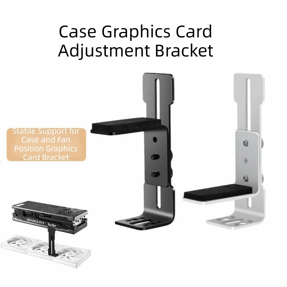 Sliding Adjustable Graphics Card Bracket L Shape Anti Sag Computer Graphics Card Holder Chassis Fan Support Fixed Non-slip Base