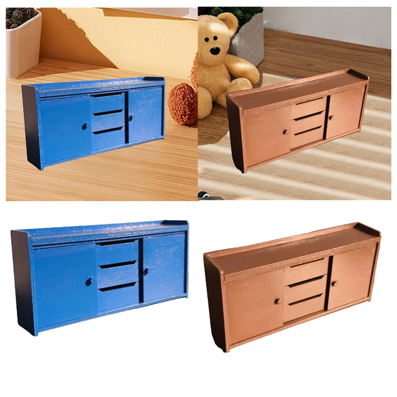 1:12 สเกลตุ๊กตาตกแต่งเฟอร์นิเจอร์สำหรับบ้านตุ๊กตา DIY เฉดสีเครื่องประดับ