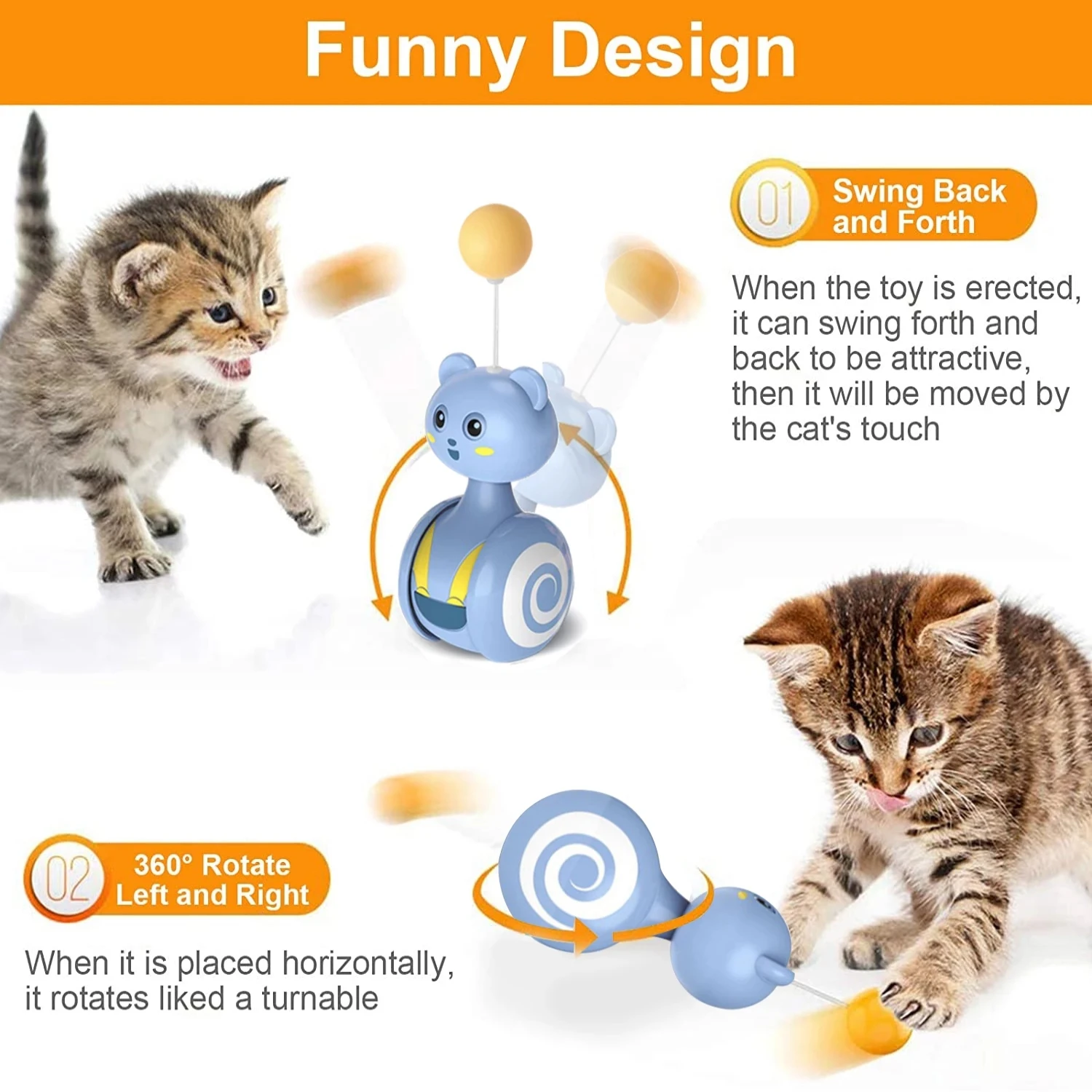 

Exciting and Entertaining Interactive Cat Tumbler Toy - Playful Swing Balance Car with Feather Ball for Endless Chasing Activiti