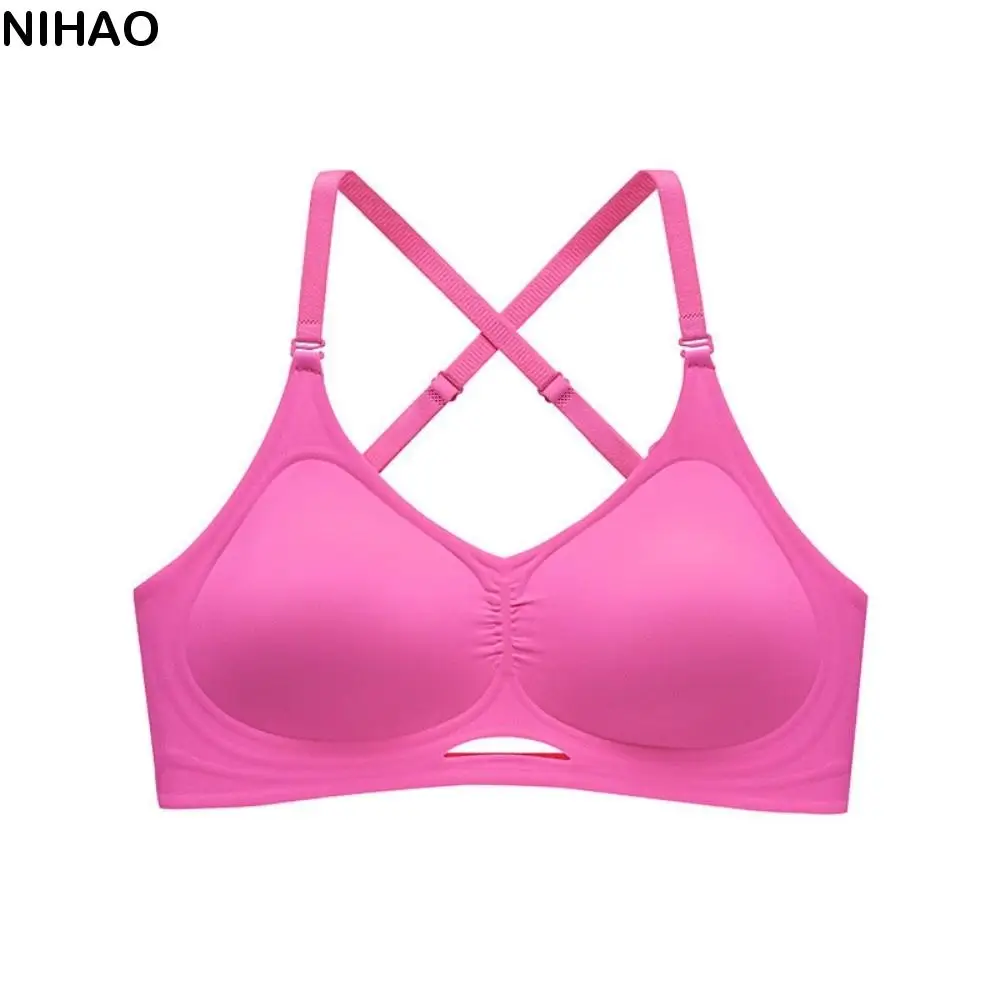

Shockproof Wireless Deep V Bra Anti-sagging Gathered Breasts Brassiere for Women Adjustable Traceless Seamless Bras Gym