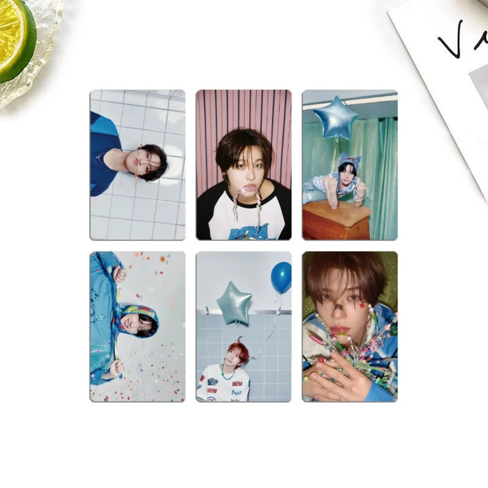 6Pcs/Set KPOP Yushi Riku Sion POPPOP New Album Cards Double Sides Photo Printing Lomo Cards Ryo Jaehee Postcards Fans Collection