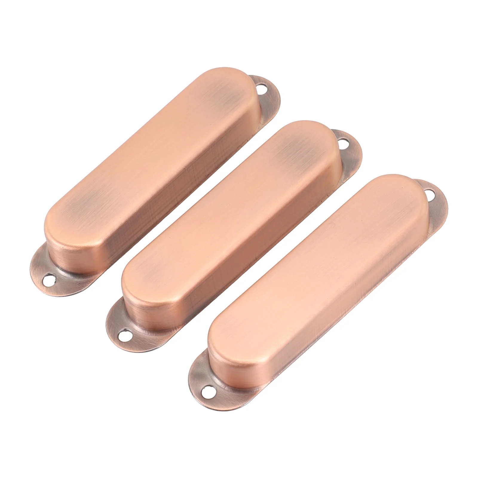 3 Pack Closed Guitar Pickup Cover for ST SQ Electric Guitars Metal Brass Shell Single Coil Protective Outer Housing