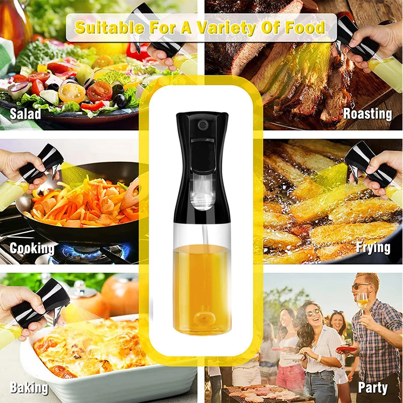 200ml 300ml Oil Spray Bottle Kitchen Cooking Olive Oil Dispenser Camping BBQ Baking Vinegar Soy Sauce Sprayer Containers Gadget