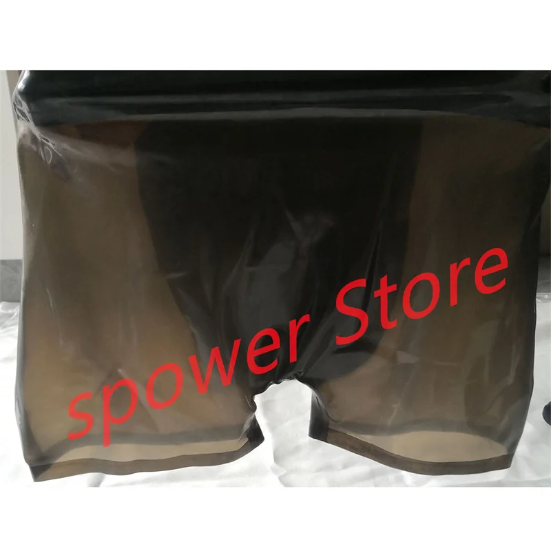 

Latex Panties Boxer Transparent Black Sexy Fetish Rubber Shorts Black Lingerie Underwear Handmade Cosplay Costume for Men