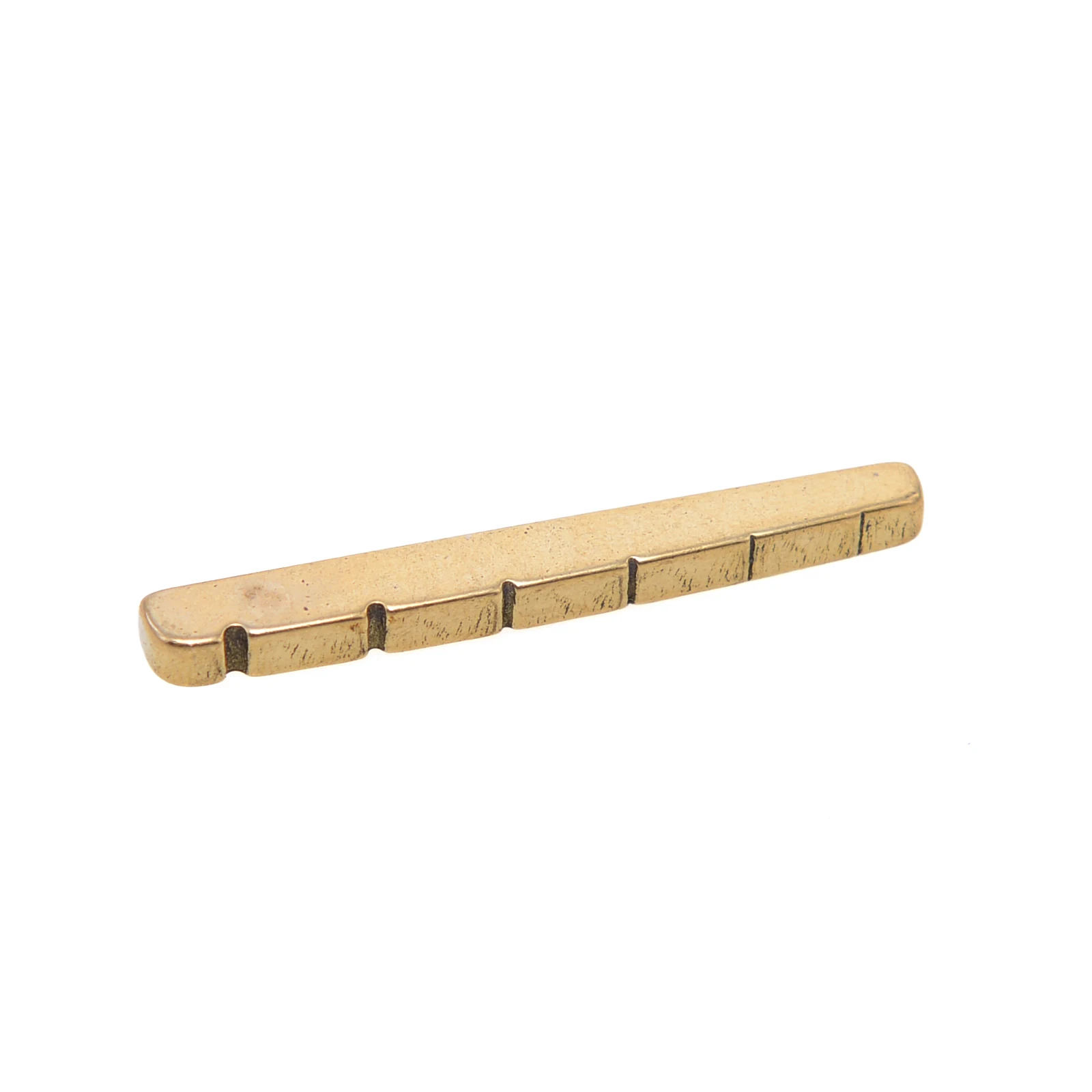 1Pcs Adjustable Height Electric Guitar Brass Metal Nut 42mm/43mm Width and Saddle for ST LP Guitars - Guitar Nut Accessory