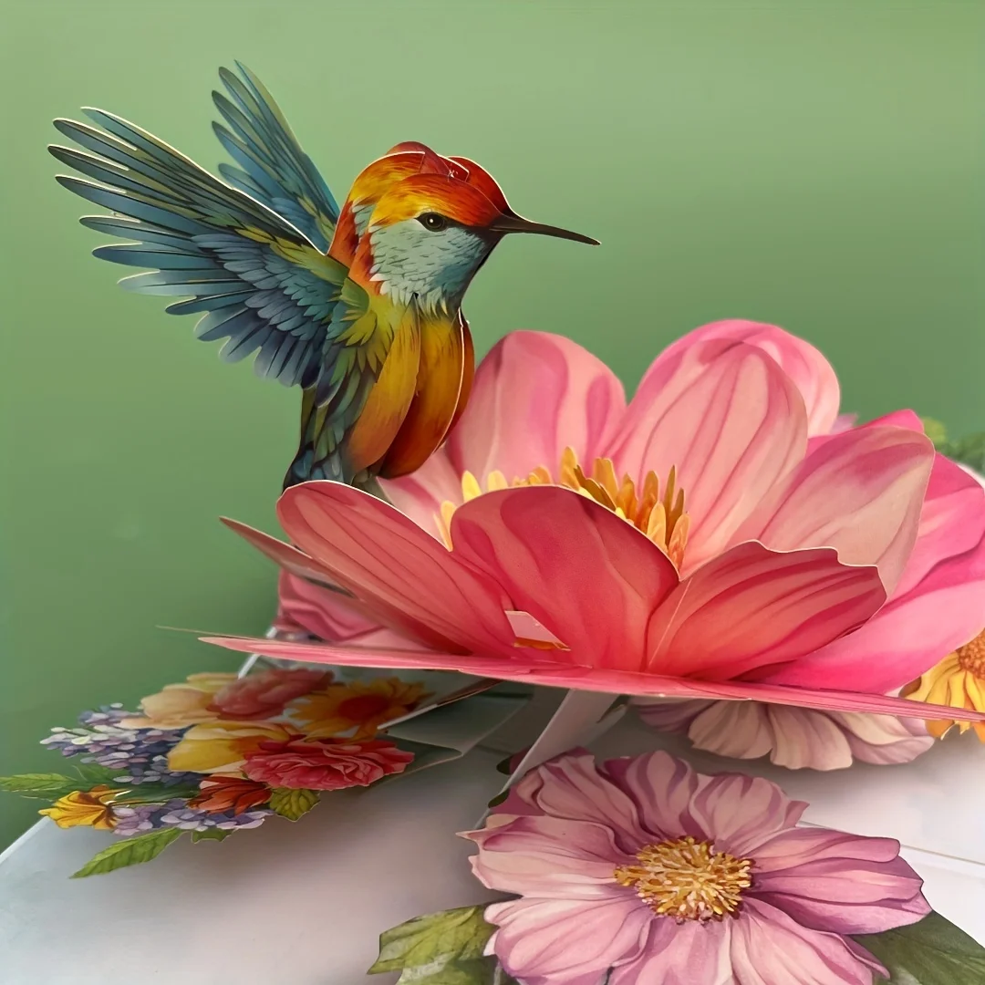 3D-Grußkarten mit Pop-Up-Blumen, Hochzeitskarte, Jahrestag, Erntedankfest, Valentinstag, Geburtstag, Geschenk, Dankeskarte, handgefertigte Karten – Detail 6