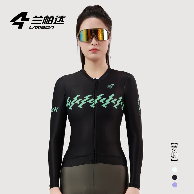 Lameda Women\'s Cycling Clothing Spring Summer Cycling Jersey Slim Quick-drying Clothes Jersey Breathable Top Bike Long Sleeve