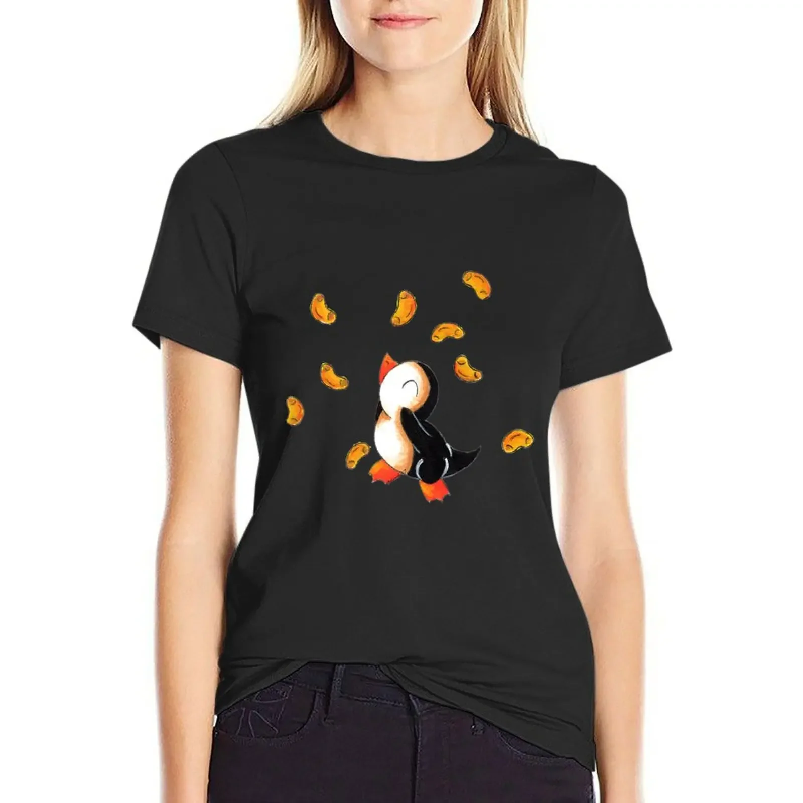 

Macaroni Penguin T-Shirt graphics sports fans Female clothing new edition Womens clothing