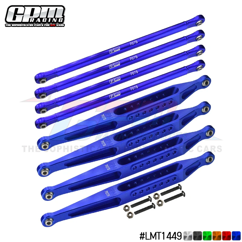 

GPM Aluminum 7075 Upper & Lower Link Bar Set For LOSI 1/8 LMT Solid Axle