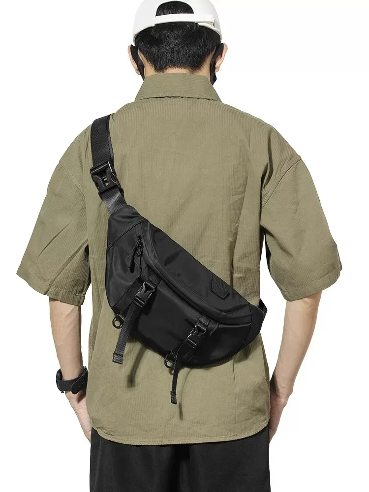 casual-black-sporty-crossbody-bag-for-men-single-shoulder-bag-trendy-leisure-chest-bag-hong-kong-style-dumpling-shape-nylon