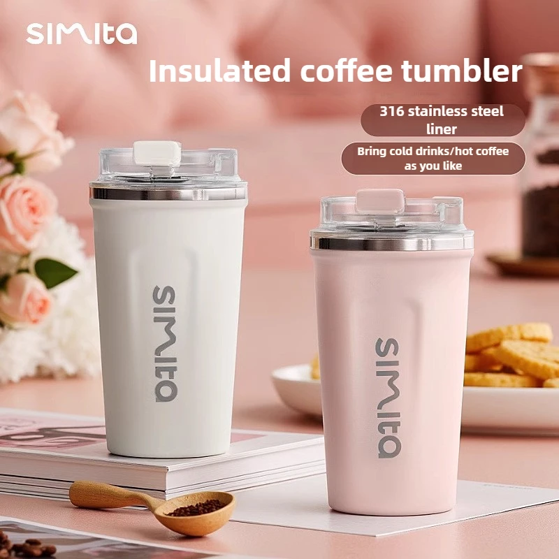 

1PCS Insulated Cup Large Capacity Water Cup 316 Stainless Steel High-end Business Tea Student Office Coffee Cup Couple Gifts