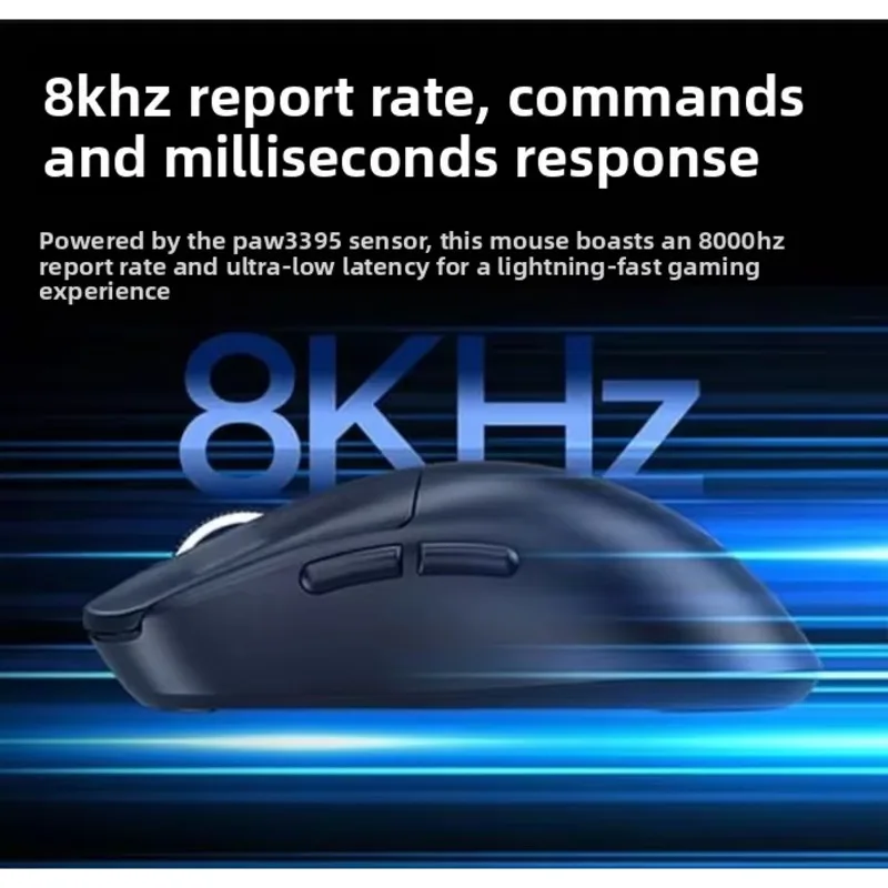 

Мышь KRAZA M2 PAW3395, трехрежимная, Bluetooth, беспроводная, игровая, с длительным сроком службы батареи, легкая, эргономичная, аксессуары для киберспорта