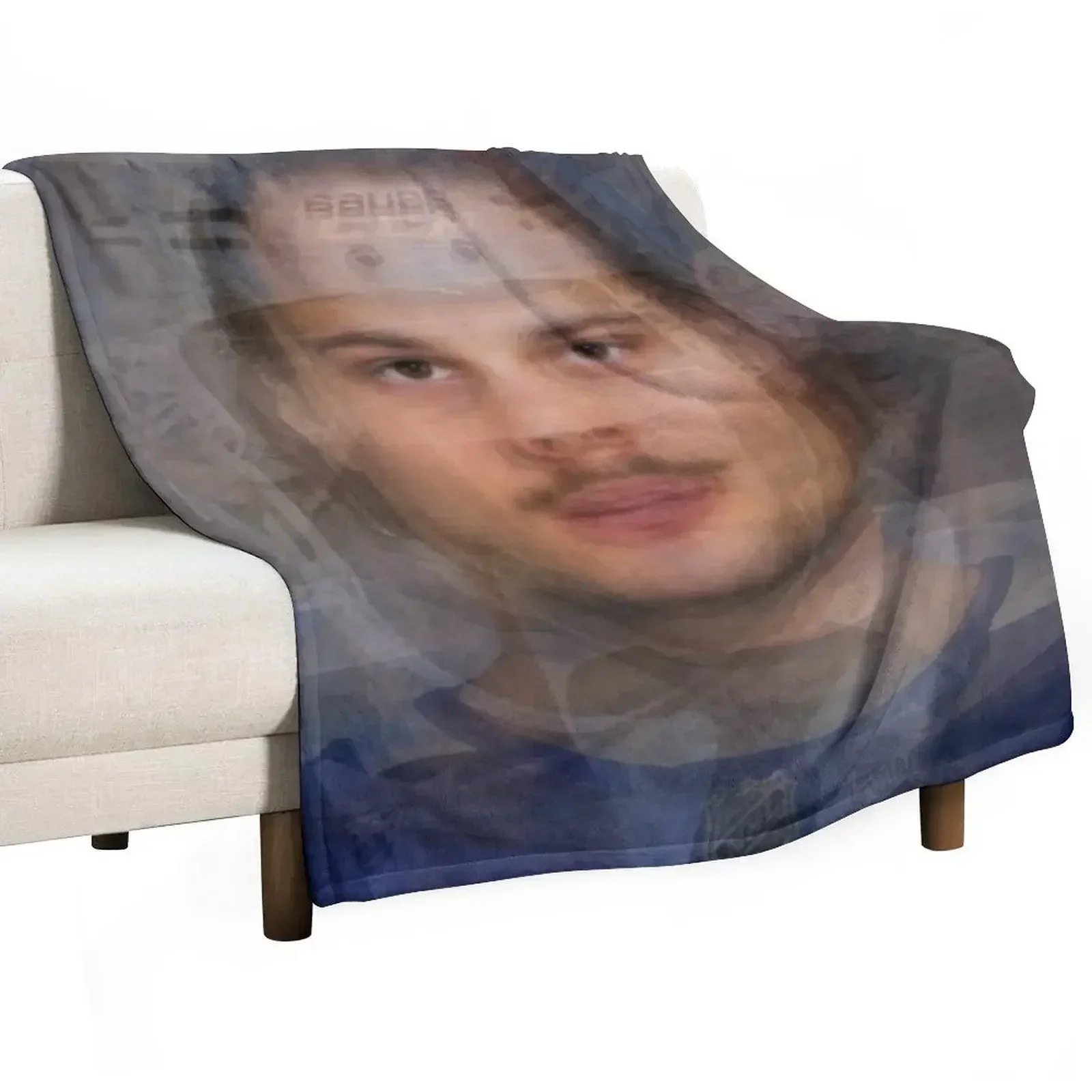 

Auston Matthews Portrait Throw Blanket Custom Flannel Blankets