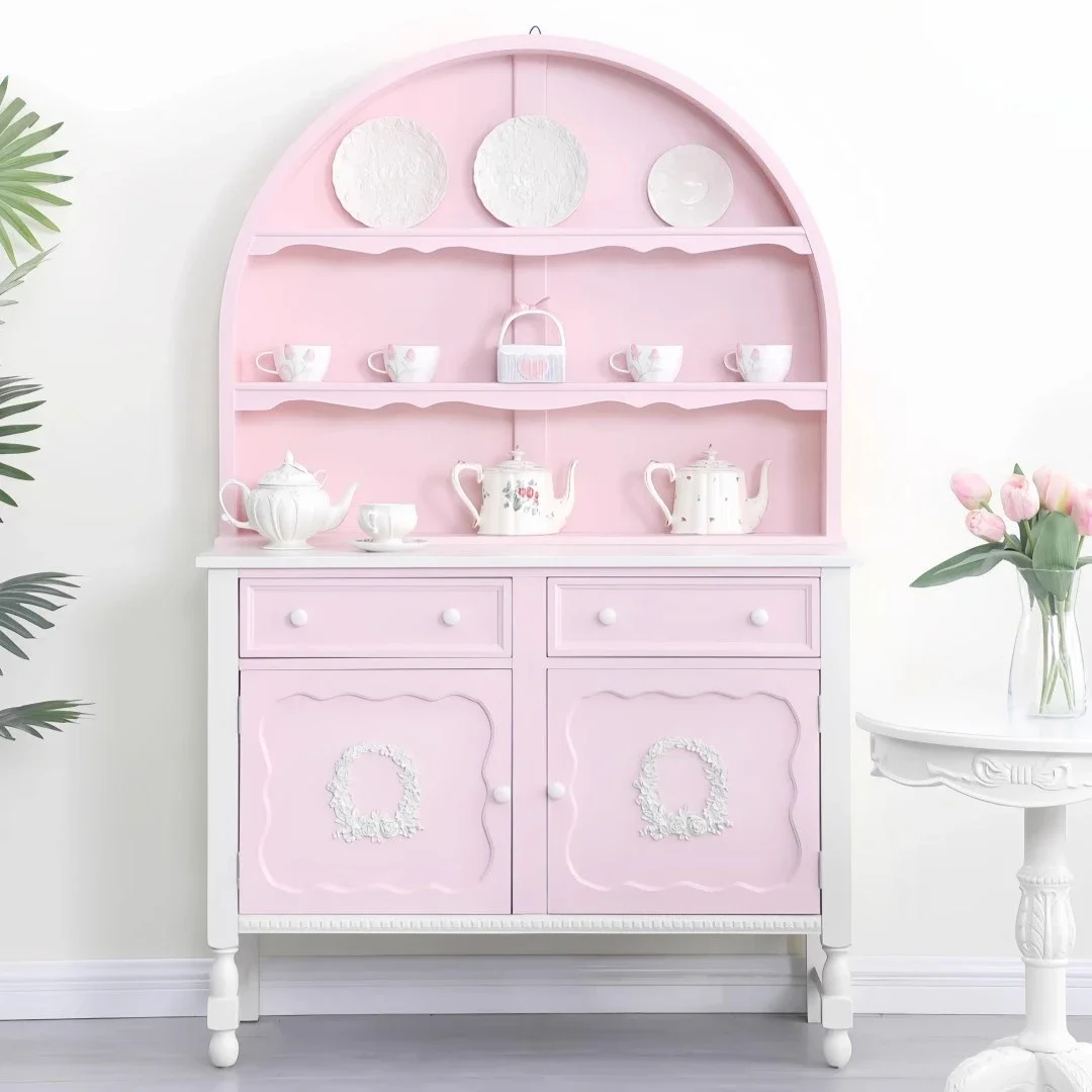 Wind against the wall Storage high cabinet Girl heart display cabinet