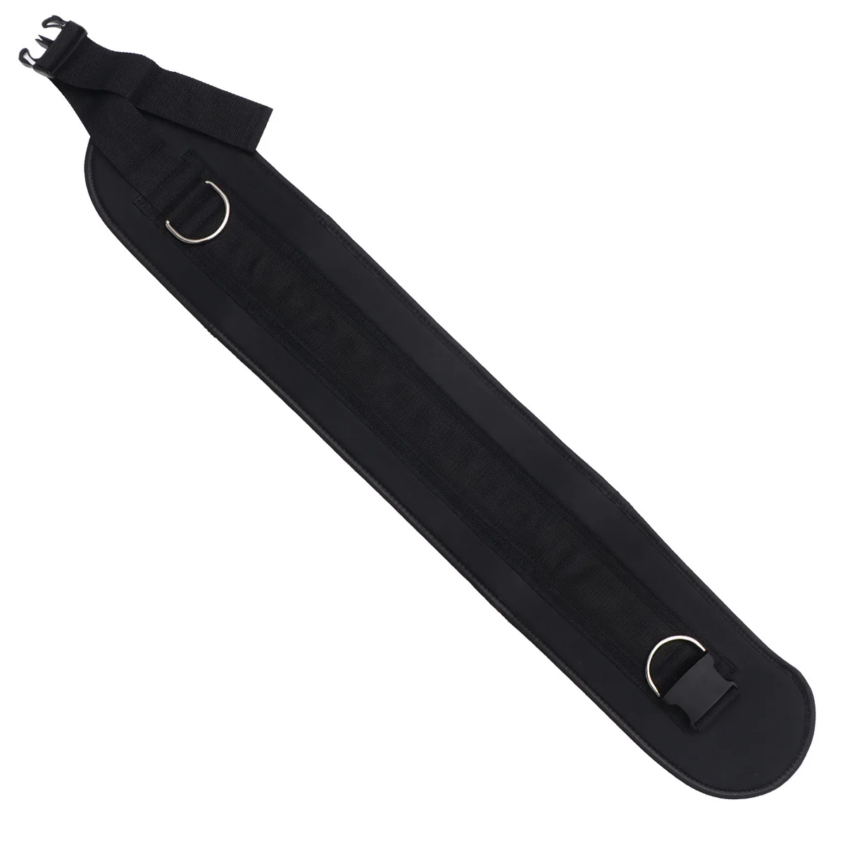 

Adjustable Black Running Waist Belt Double Thick Iron D-Ring Lumbar Brace Back Support Belt for Resistance Weight-Bearing