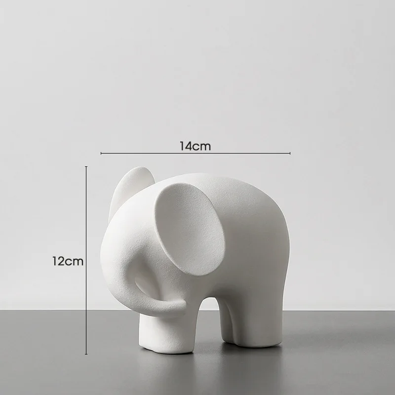 มงคลช้างเซรามิคตกแต่งระเบียงห้องนั่งเล่น Simple Home ตู้ไวน์ตกแต่งสํานักงานของขวัญพิธีขึ้นบ้านใหม่