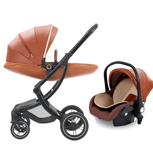 OEM able new arrival 3 in 1 luxury portable aluminum alloy baby pram stroller travel buggy set for 0-36 months newborns infant