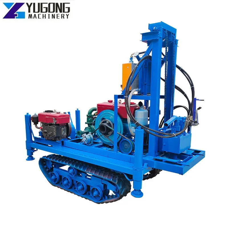 Crawler Mounted Hydraulic Mine Water Well Drilling Rig Small Portable Mini Diesel Water Well Drilling Rig Machine