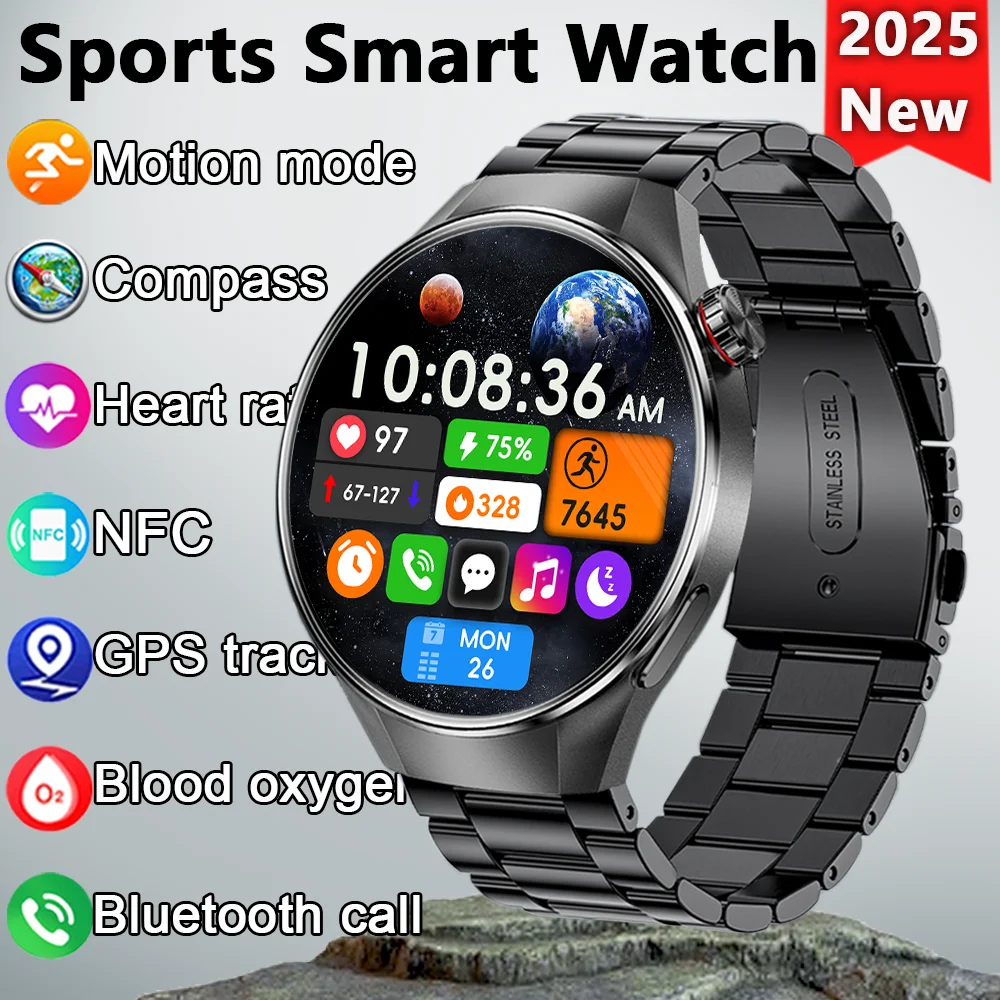 

From DAORKOW 1.75'' AMOLED Smartwatch Man Women 466*466 HD Screen Heart Rate GPS Trackr Wireless Call Smartwatch For Android IOS