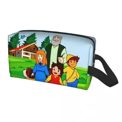 Custom Heidi Peter And Grandpa Family Travel Cosmetic Bag Alps Mountain Anime Makeup Toiletry Ladies Beauty Storage Dopp Kit